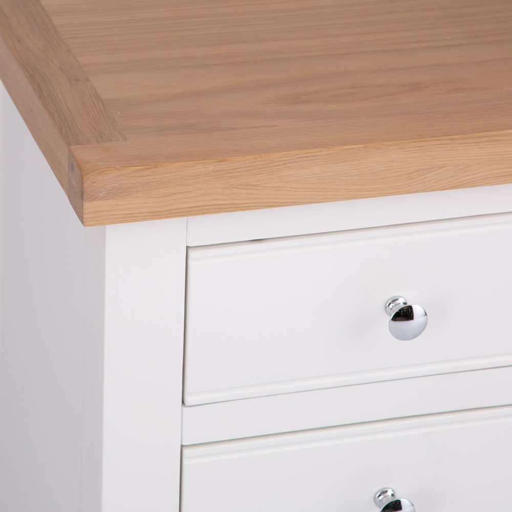 Ealing Large Bedside Cabinet - White - Romerils Jersey