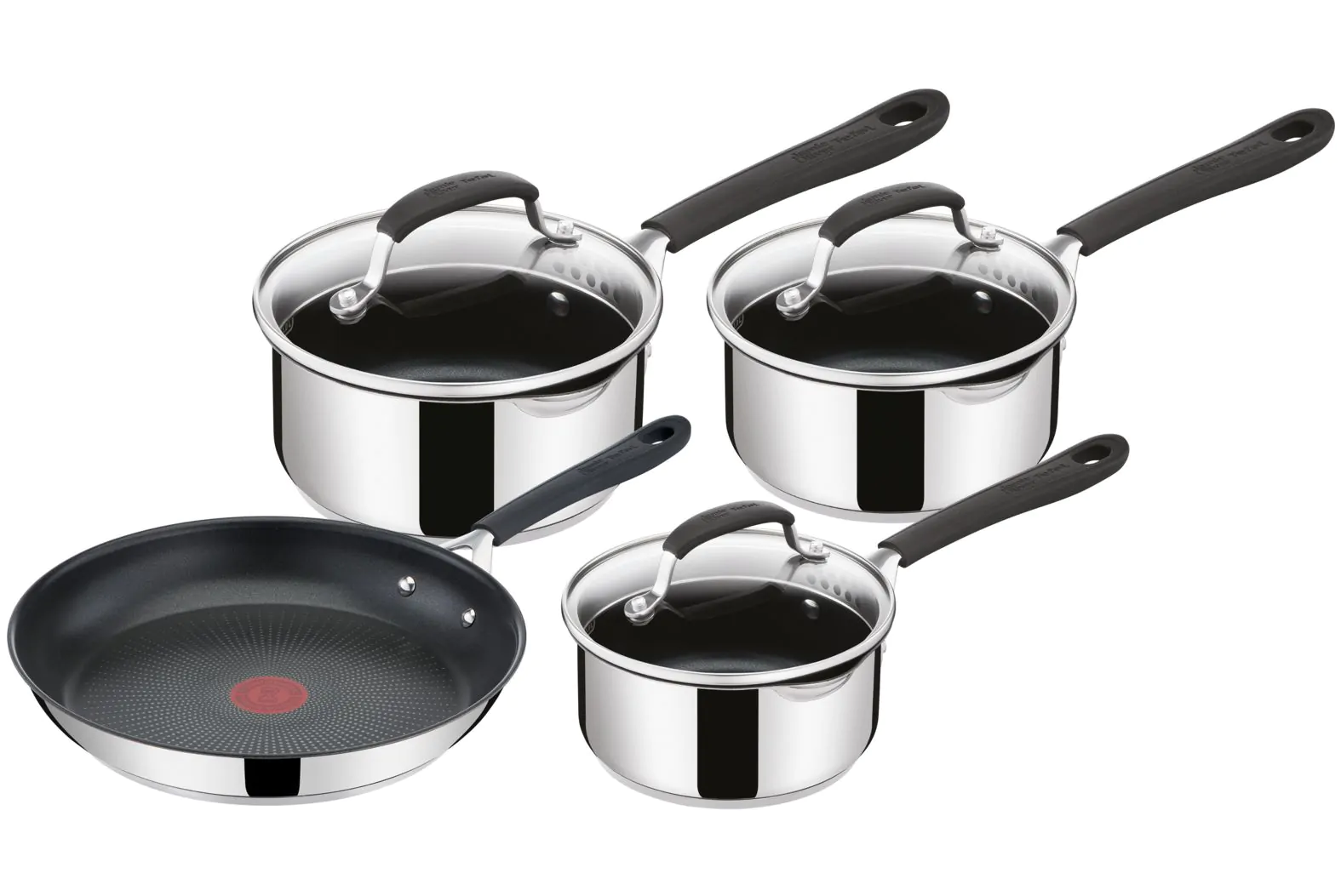 Jamie Oliver by Tefal B125S444 Stainless Steel 4 Piece Cookware Set  Homeware - Zavvi US