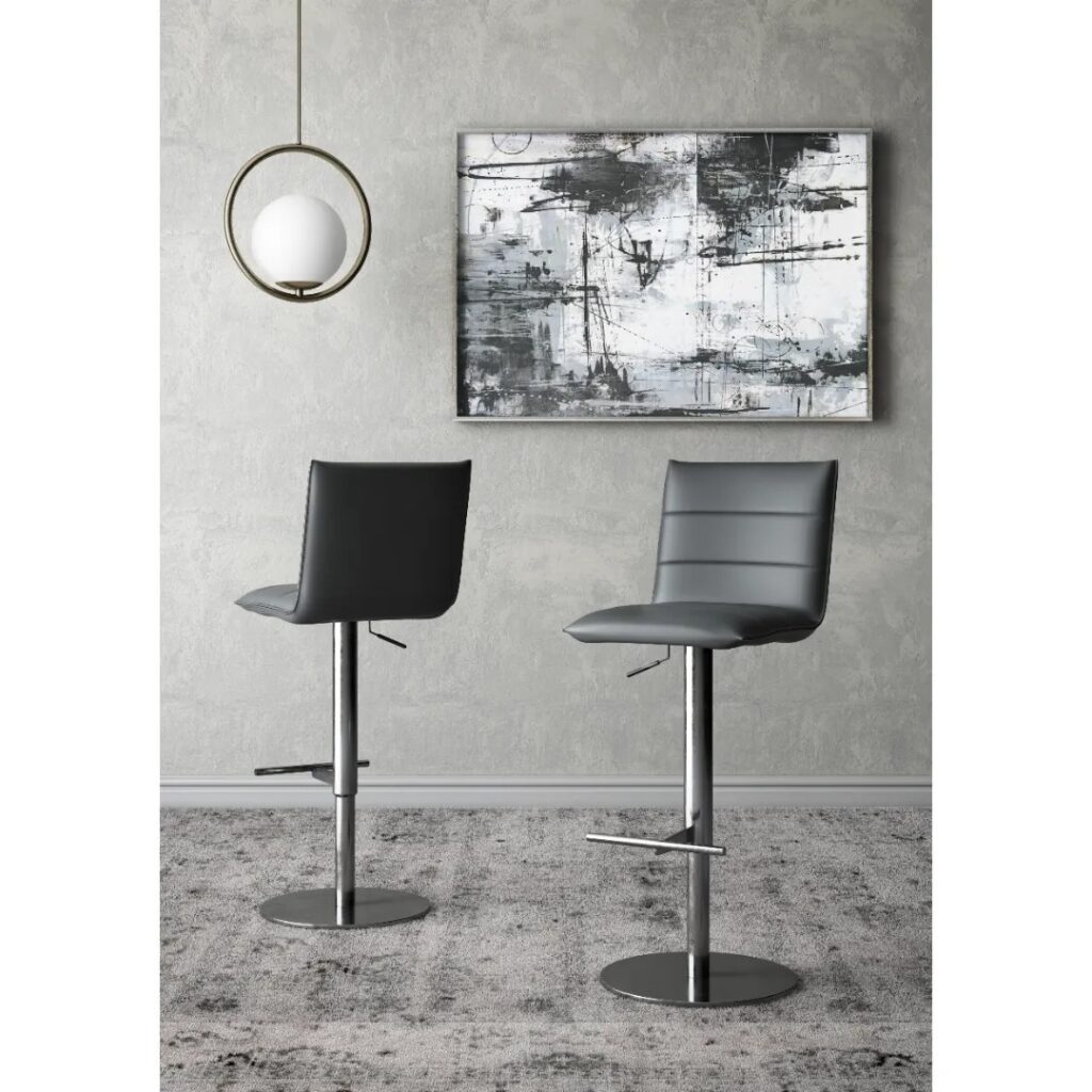 Riva Bar Stools Grey - Pair - Romerils Jersey